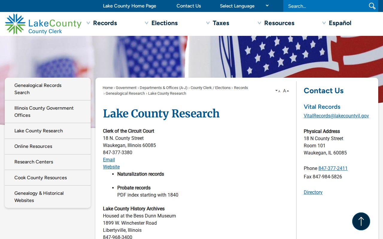 Gurnee city directory fallback sources from Lake County research
