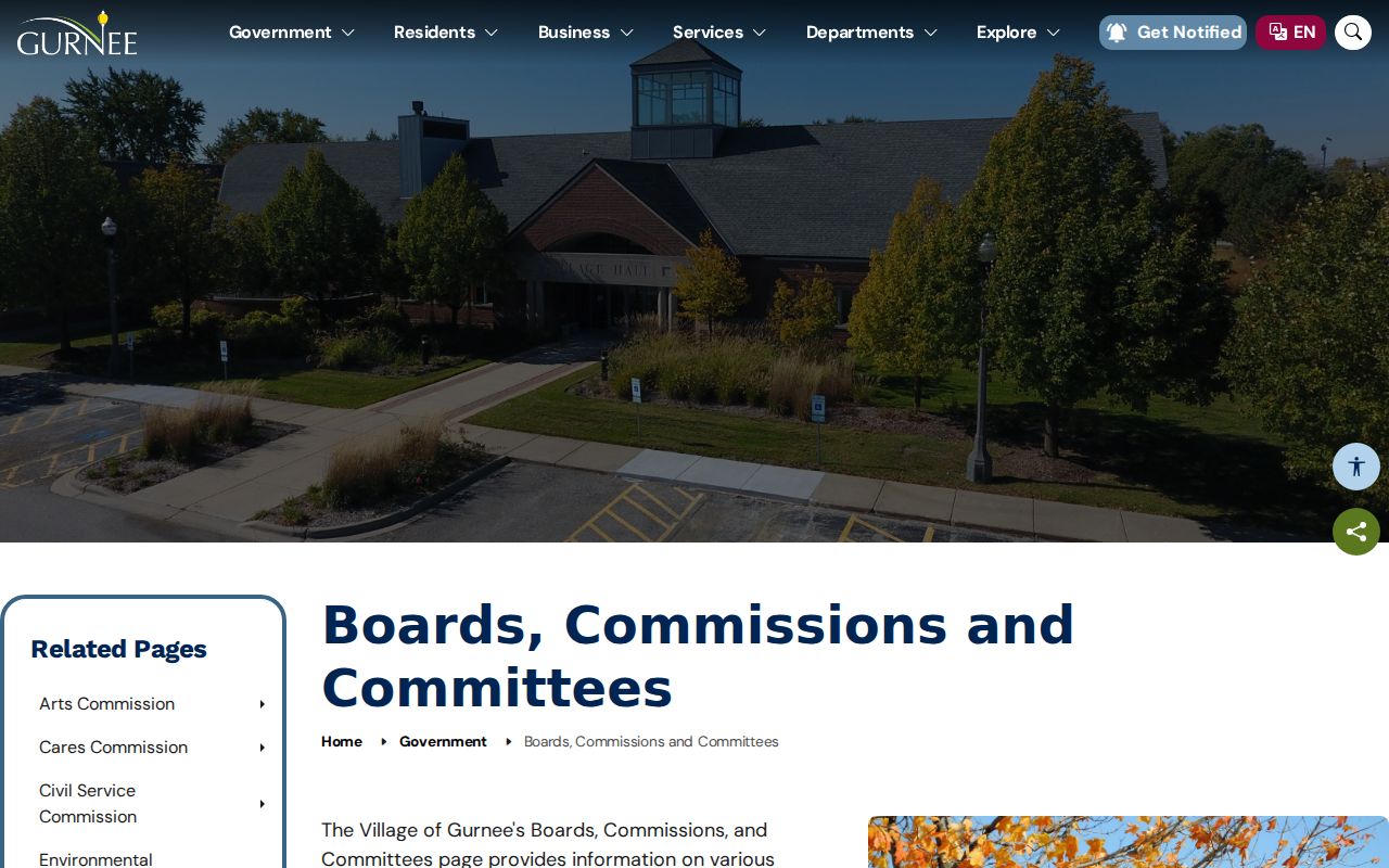 Gurnee neighbors Village boards and commissions