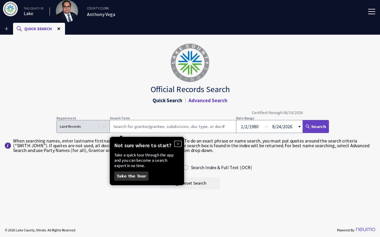 Lake County Official Record Search used to trace Gurnee previous residents through deeds