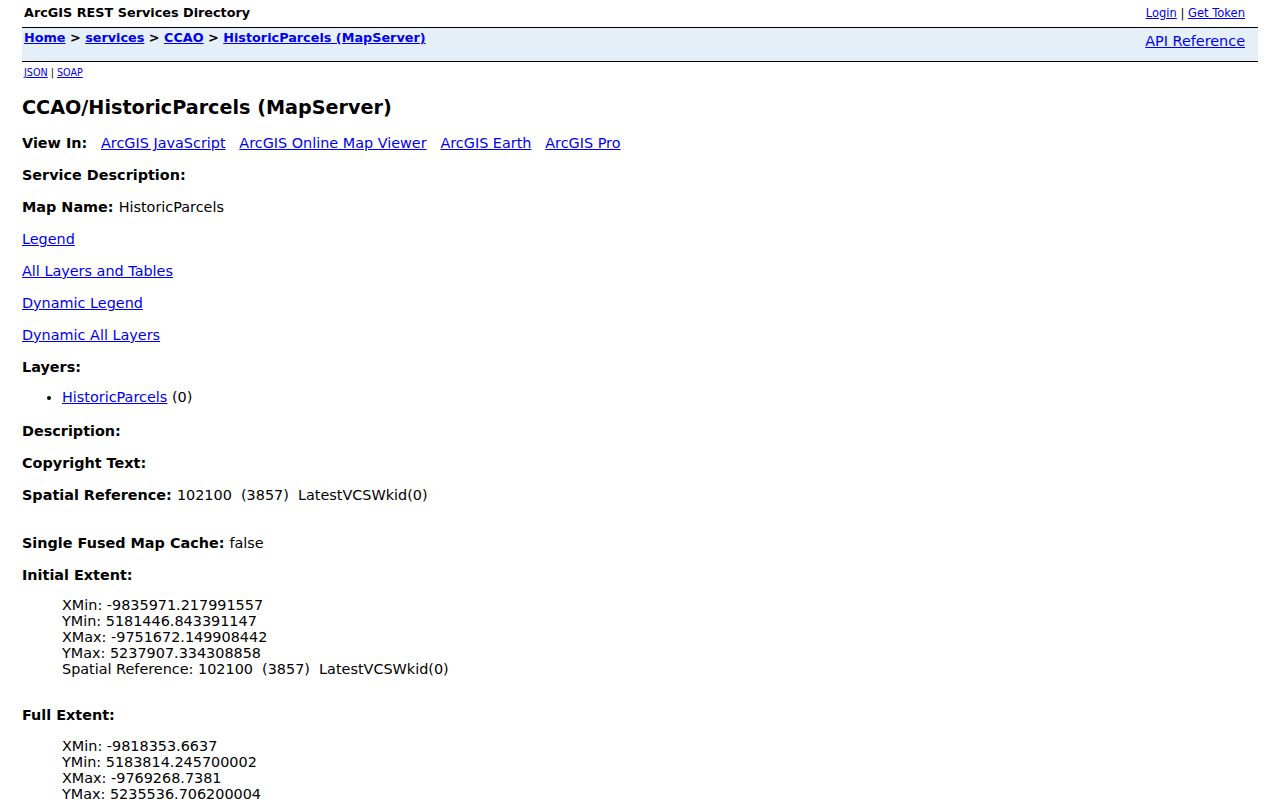 Lake County historic parcel service metadata for tracing changes on Gurnee streets